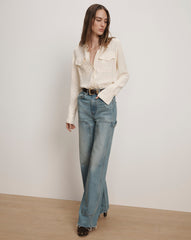 Arch Embellished Leather Belt