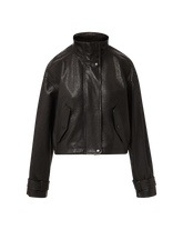 Bateman Cropped Leather Jacket