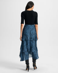 Graeme Silk Midi Skirt