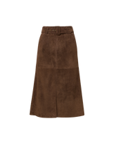 Alexie Suede Midi Skirt