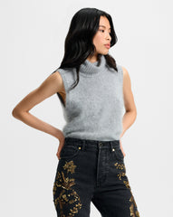 Mazzy Brushed Cashmere Sleeveless Sweater