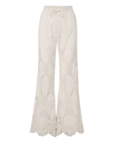 Daisy Wide-Leg Eyelet Pant