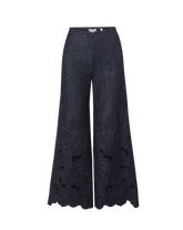 Osborne Wide-Leg Eyelet Pant