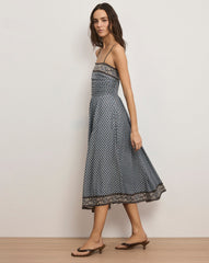 Lana Scarf-Print Midi Dress