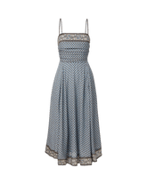 Lana Scarf-Print Midi Dress
