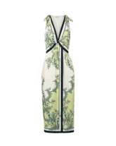 Kaliza Scarf-Print Midi Dress