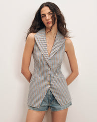 Costa Gingham Vest
