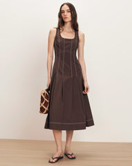 Jolie Cotton Poplin Midi Dress