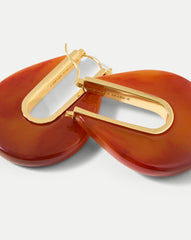 Resin Drop Hoop Earring