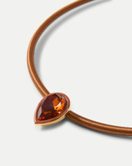Brown Cord Pendant Necklace