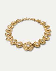 Gold Floral Statement Necklace