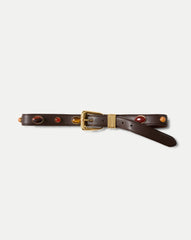 Arch Embellished Leather Belt