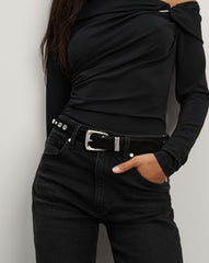 Arch Suede Embellished Belt
