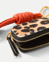 Leopard Zip Pouch Bag Charm