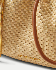 Small Veronica Beard Raffia Stash Bag