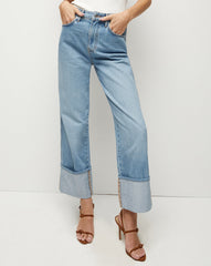Dylan Cuffed Straight-Leg Jean