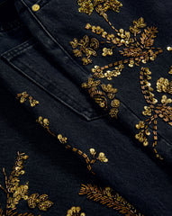Daniela Embellished Straight-Leg Jean