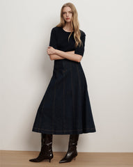 Alix Denim Midi Skirt