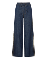 Taylor Track-Stripe Wide-Leg Jean