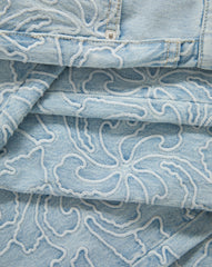 Taylor Embroidered Wide-Leg Jean