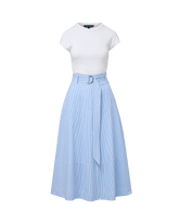 Belmar Mixed-Media Midi Dress