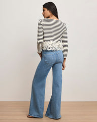 Hovey Striped Lace T-Shirt