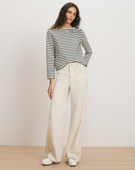 Kasey Patch-Pocket Wide-Leg Jean