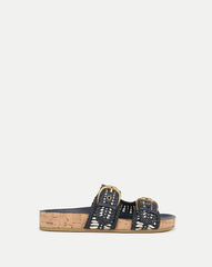 Prue Woven-Leather Sandal