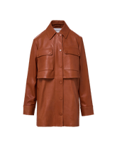 Liora Leather Utility Dickey Coat