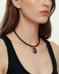 Rectangle Doublet Pendant Necklace