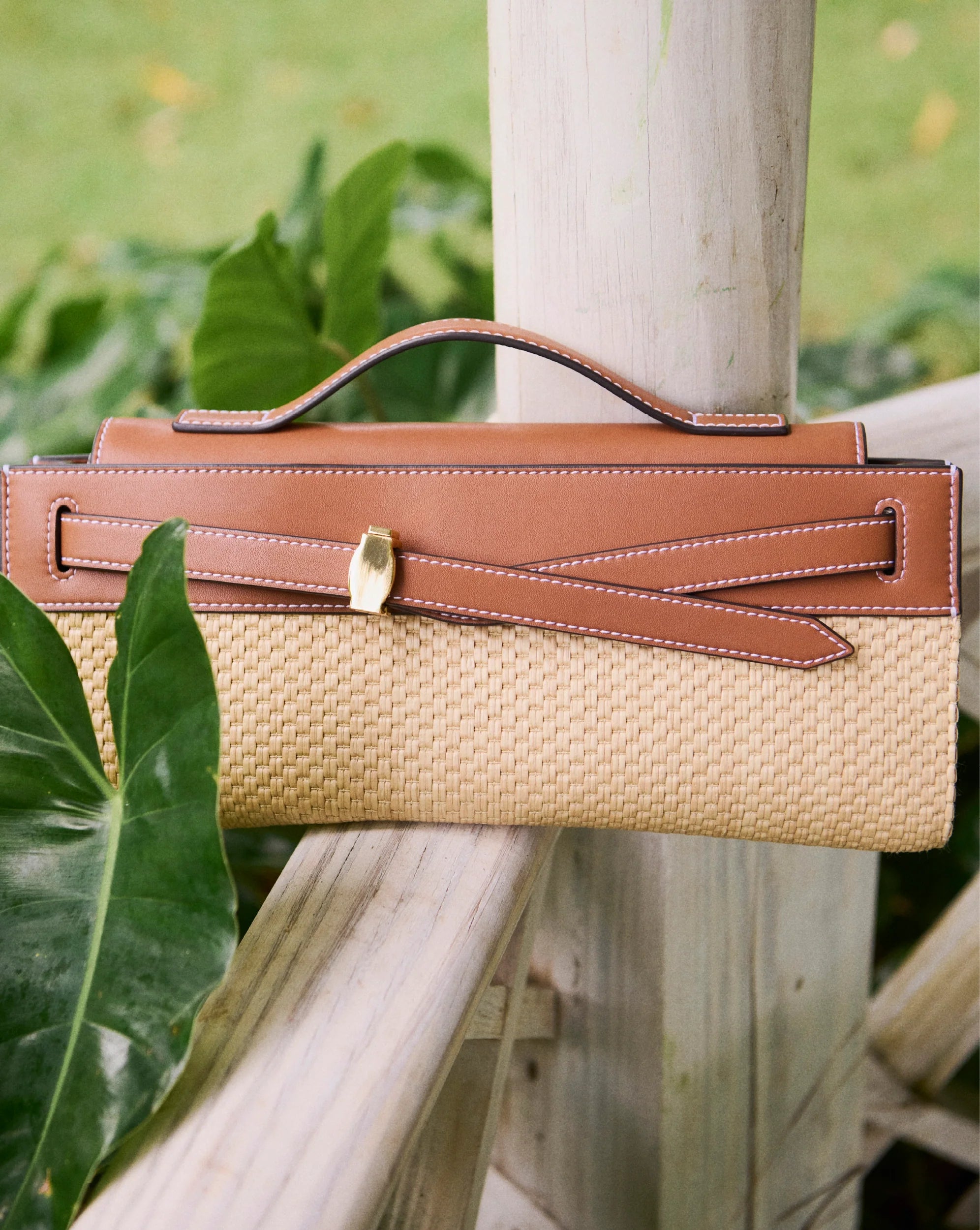 Veronica Beard Raffia Dash Clutch