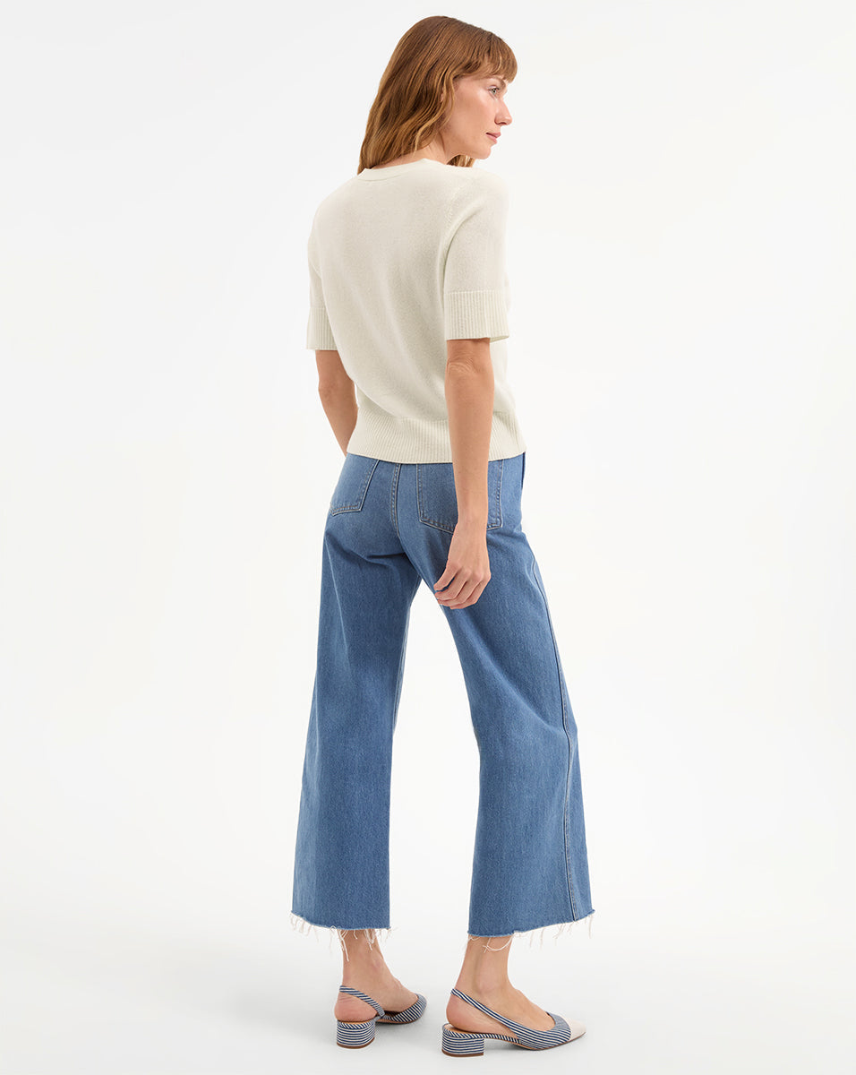 Solene Short Sleeve Cashmere Cardigan