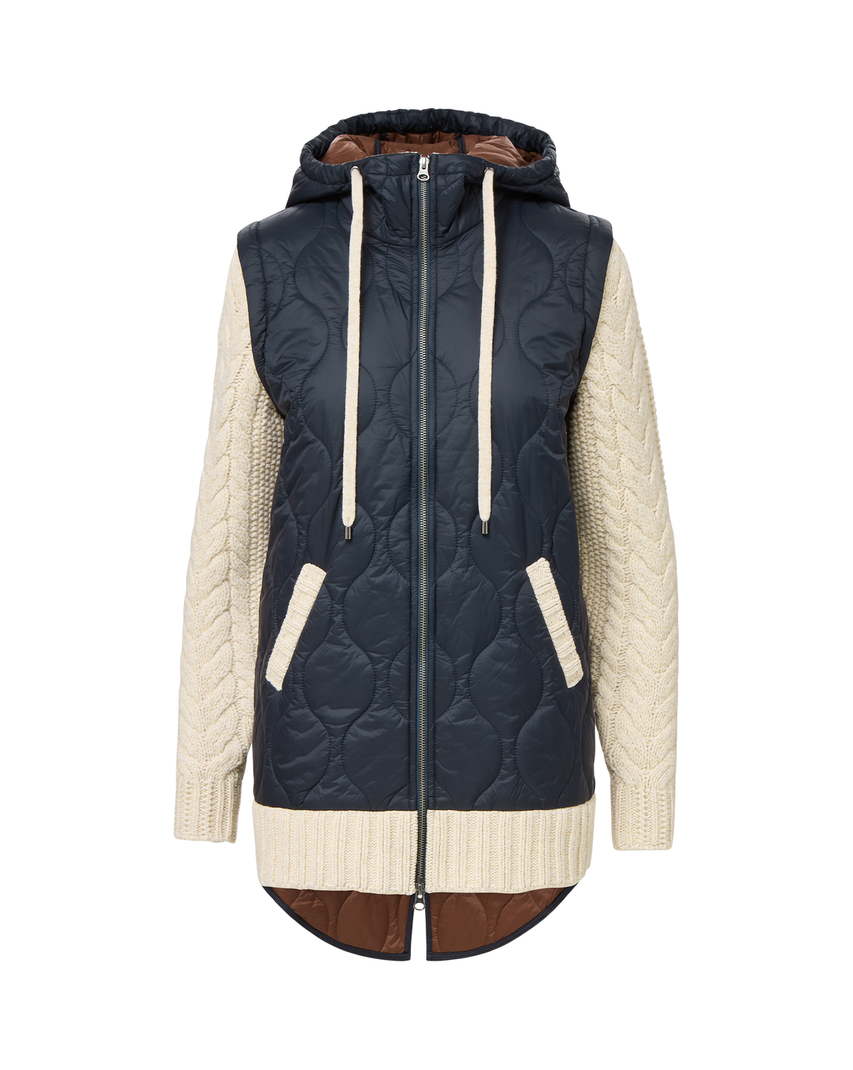 Barrows Knit-Sleeve Quilted Jacket