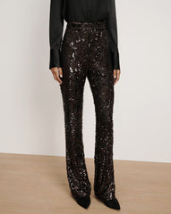 Collier Sequin Skinny-Flare Pant