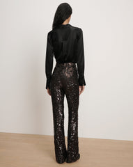 Collier Sequin Skinny-Flare Pant
