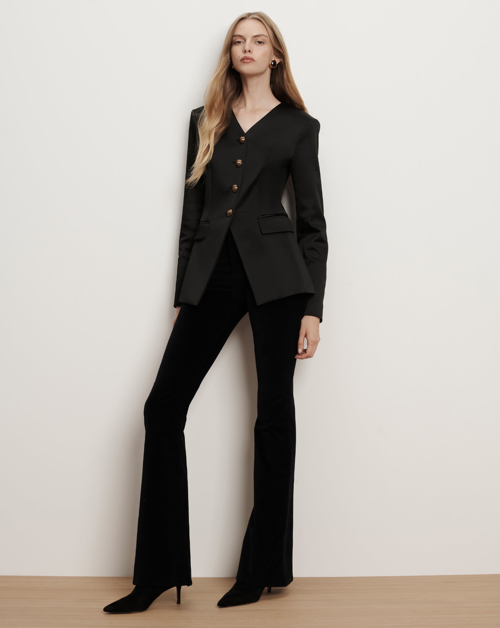 Cynthia Satin Tailored Jacket
