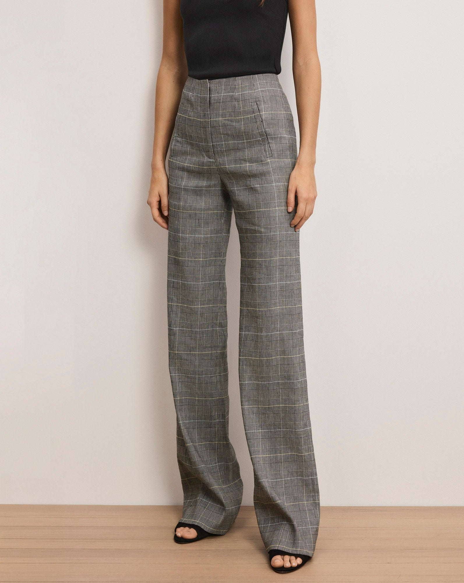 Jude Plaid Wide-Leg Pant