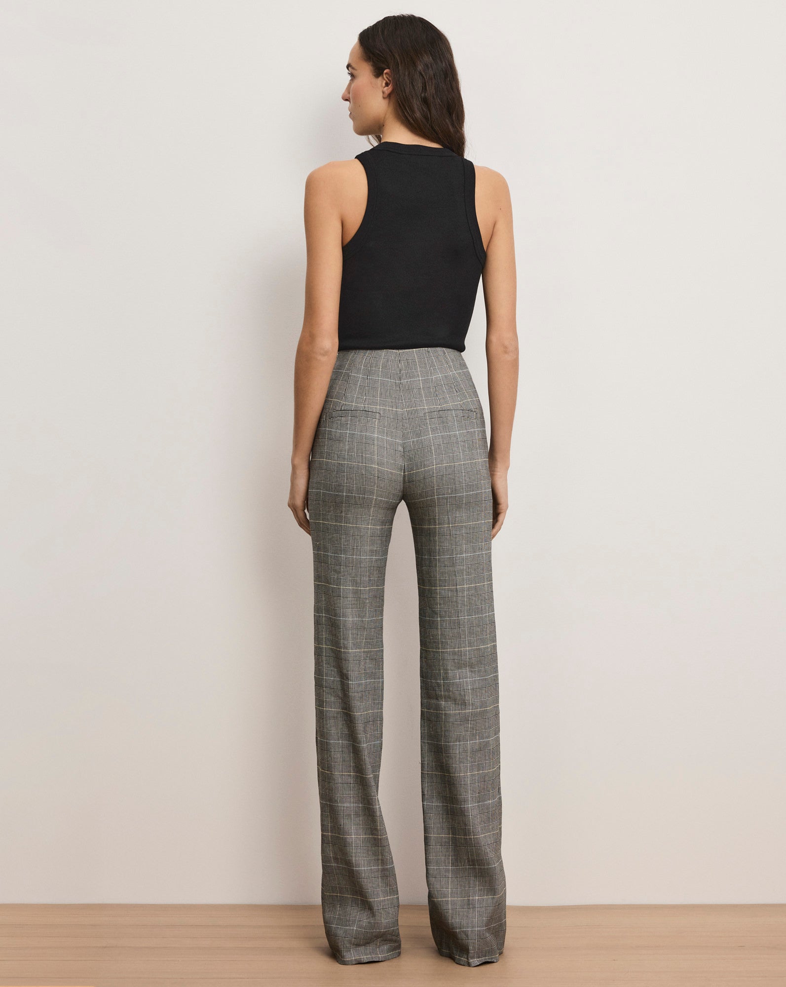 Jude Plaid Wide-Leg Pant
