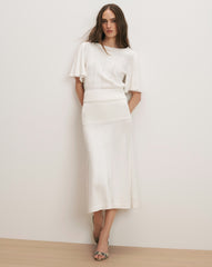 Cazian Knit Midi Skirt