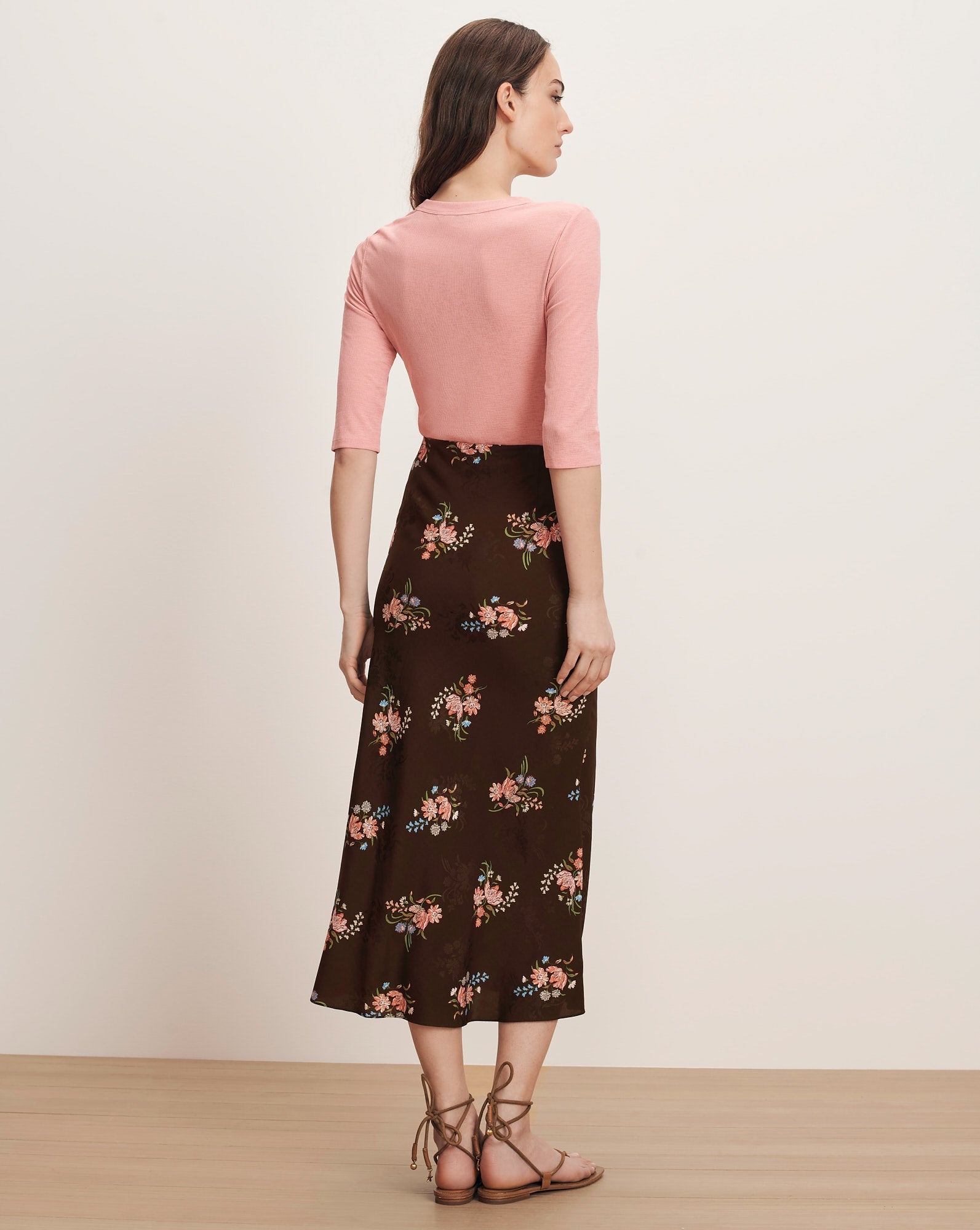Clover Floral Midi Skirt