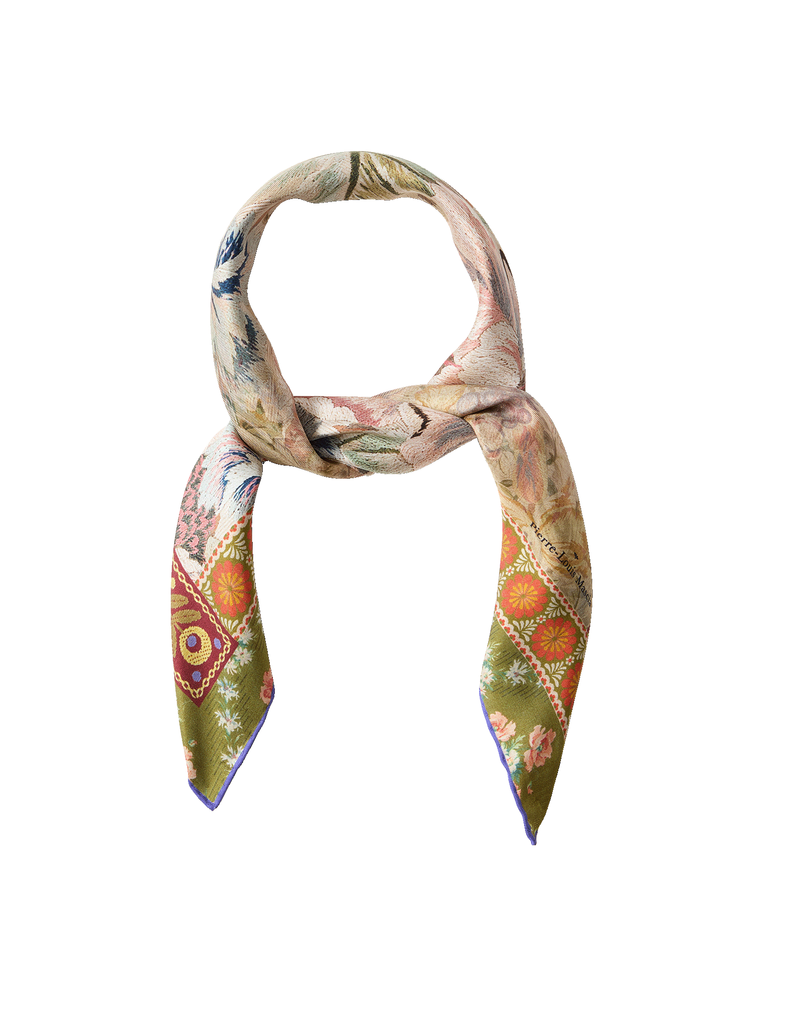 Floral Bandana Silk Scarf