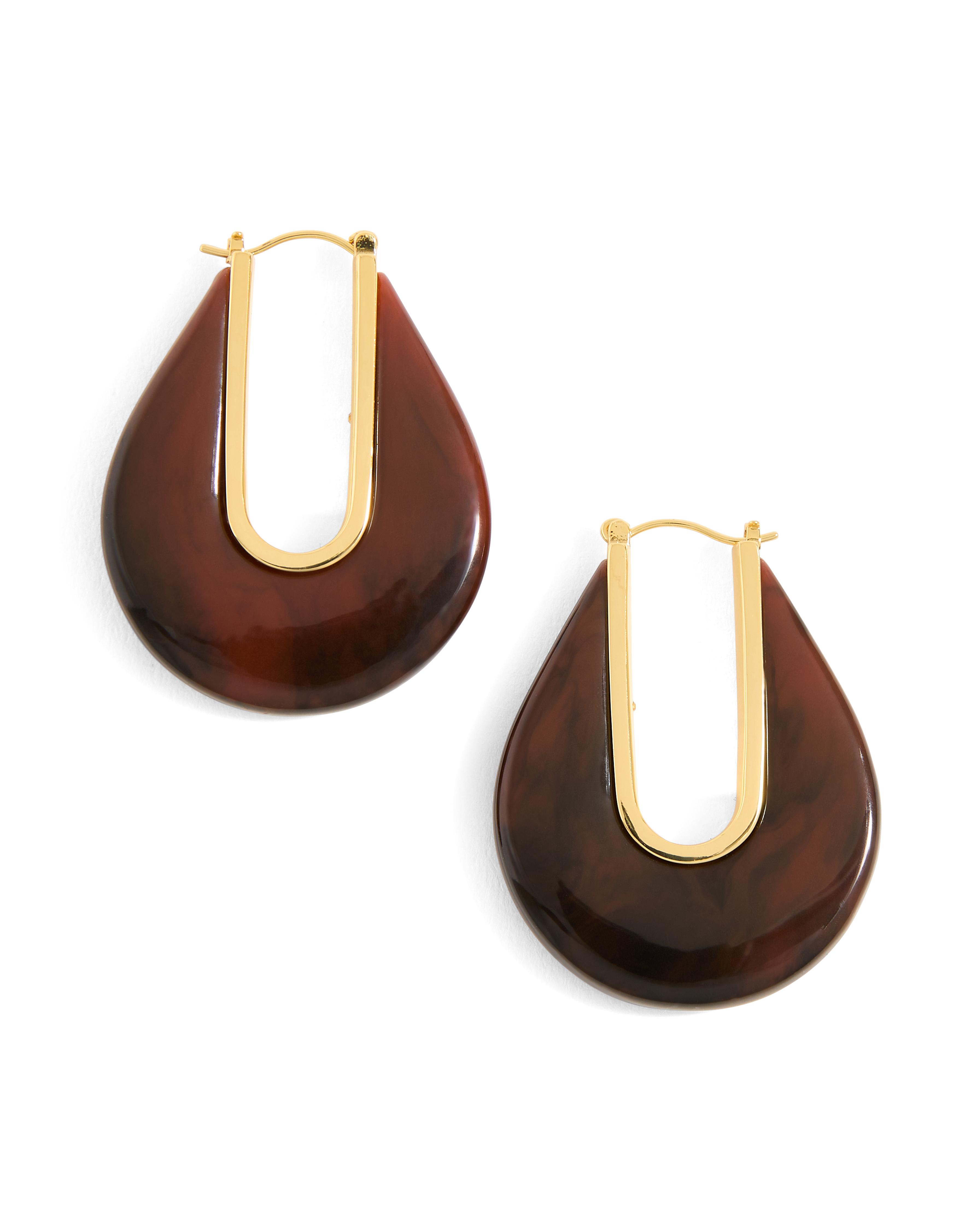 Resin Drop Hoop Earring