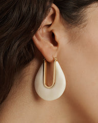 Resin Drop Hoop Earring