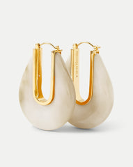 Resin Drop Hoop Earring
