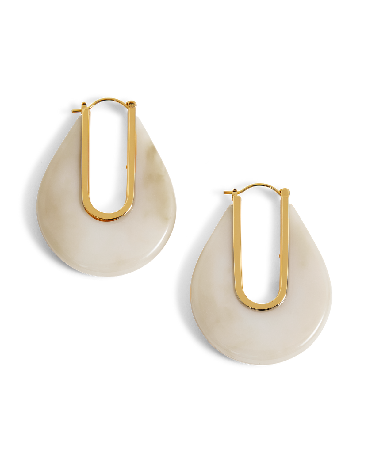 Resin Drop Hoop Earring