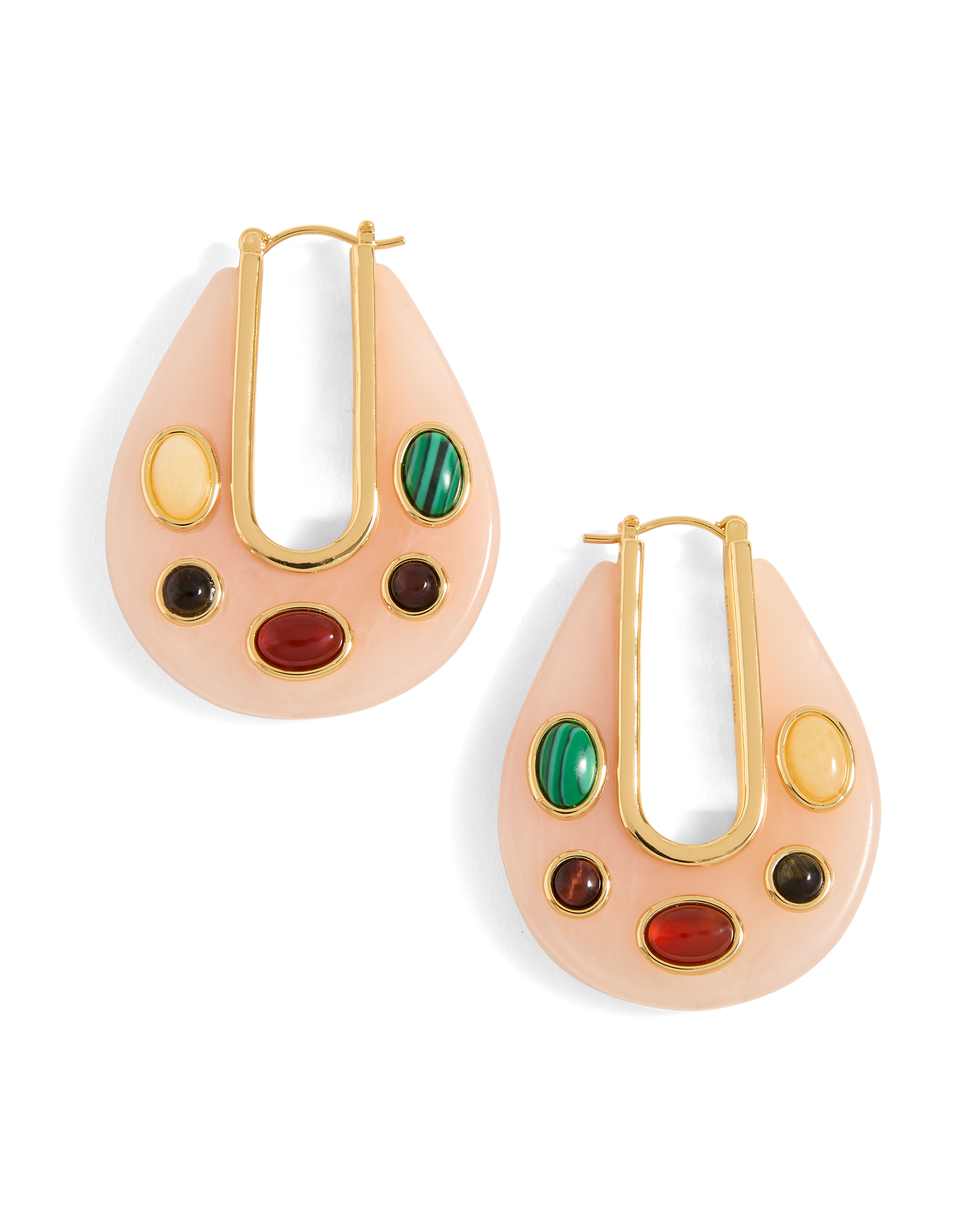 Resin Embellished Drop Hoop
