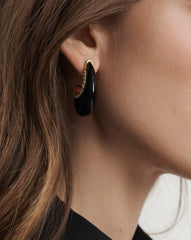 Resin J-Hoop Earring