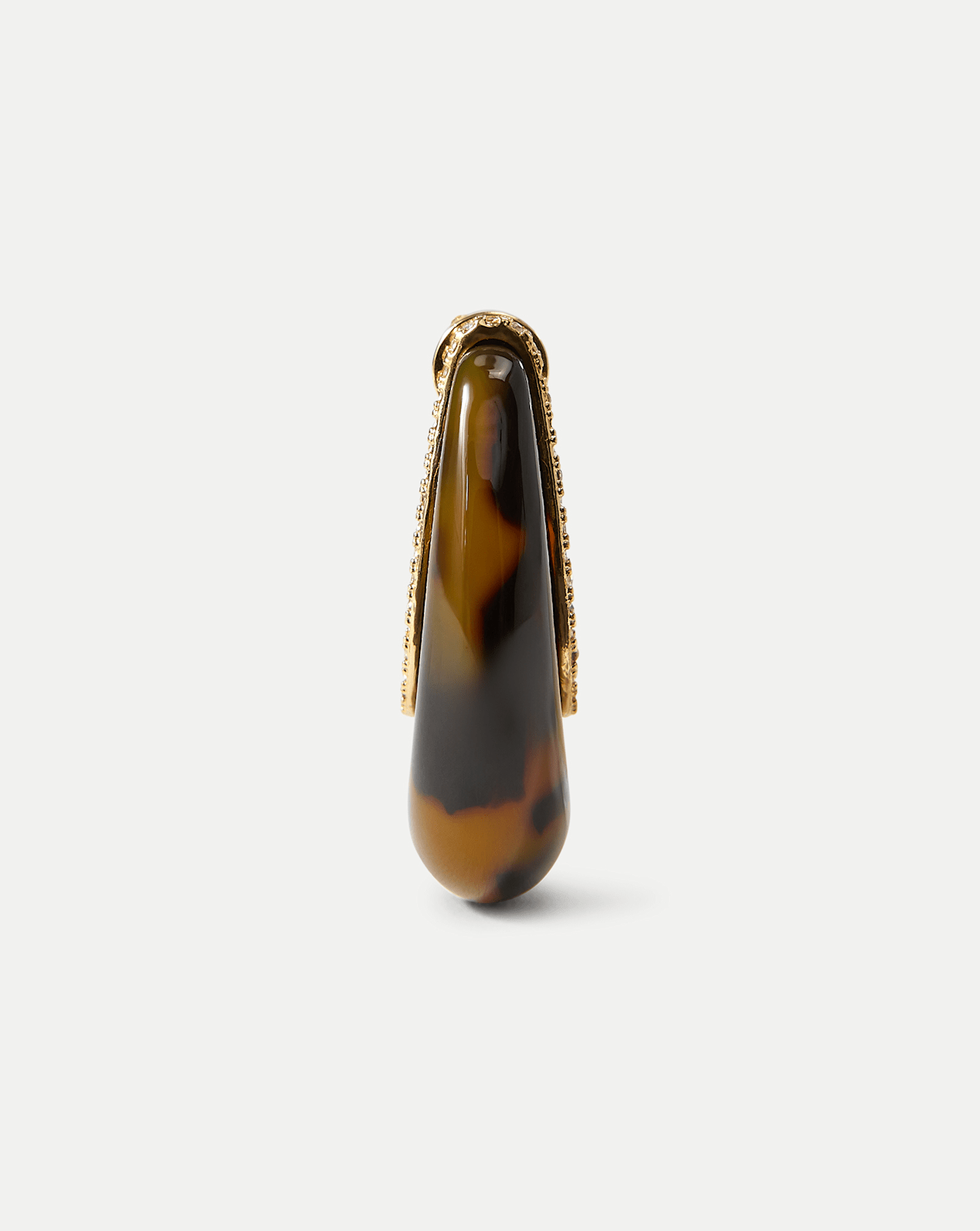 Resin J-Hoop Earring