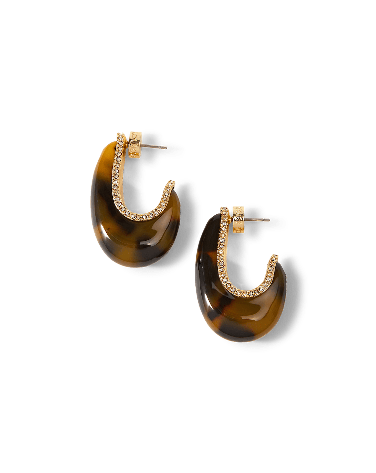Resin J-Hoop Earring