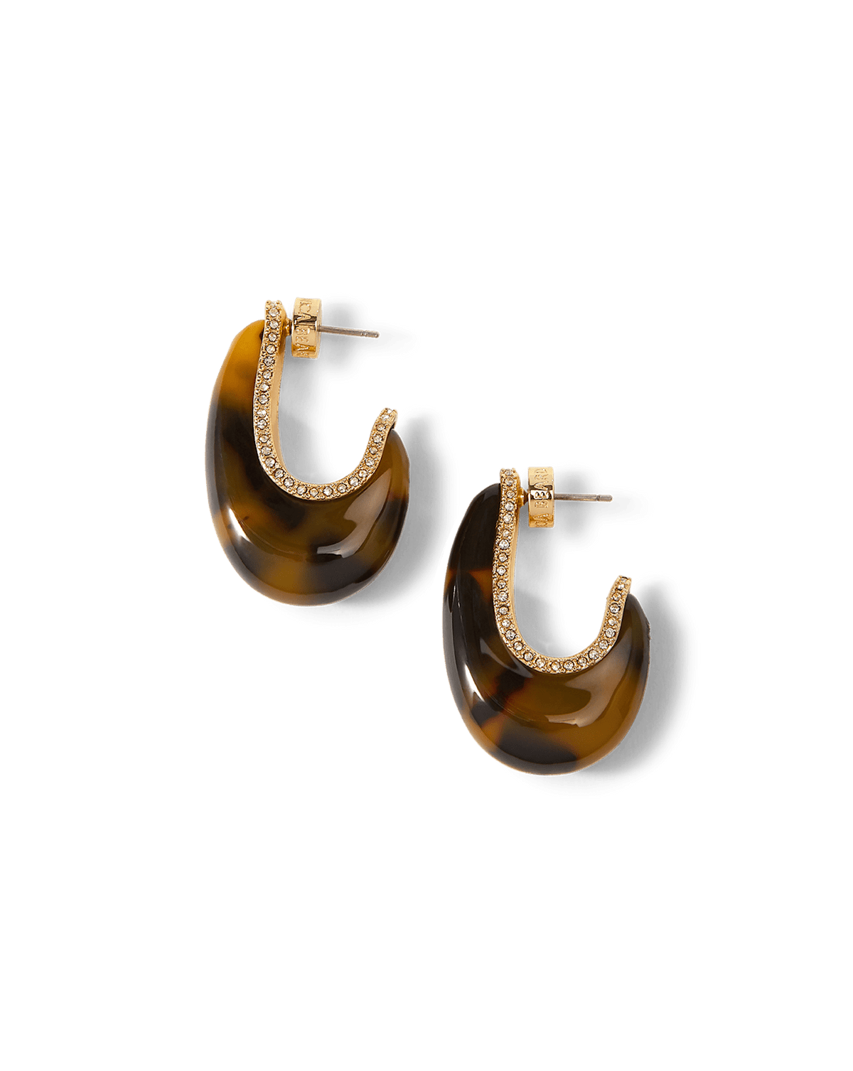 Resin J-Hoop Earring